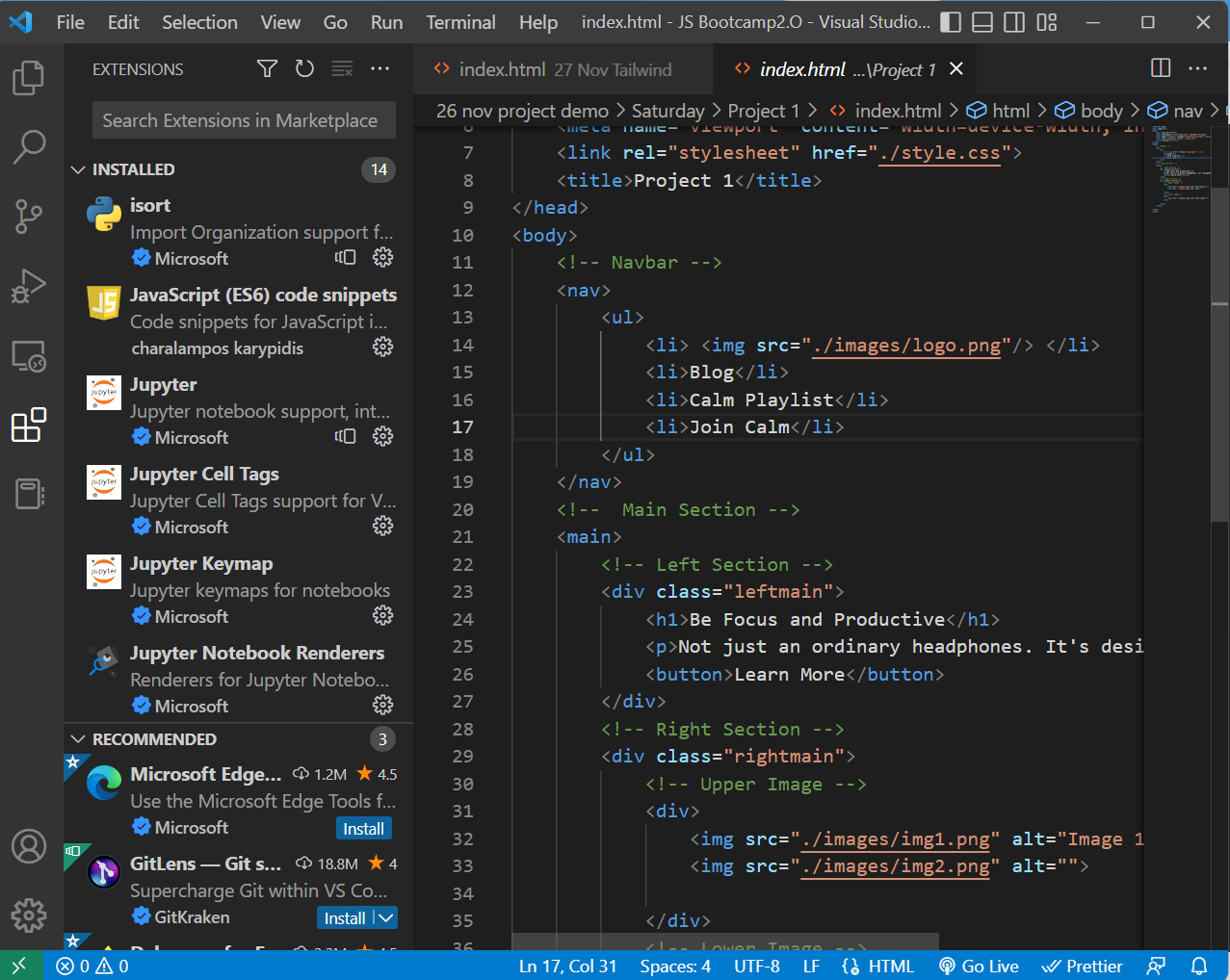 vscode screenshot